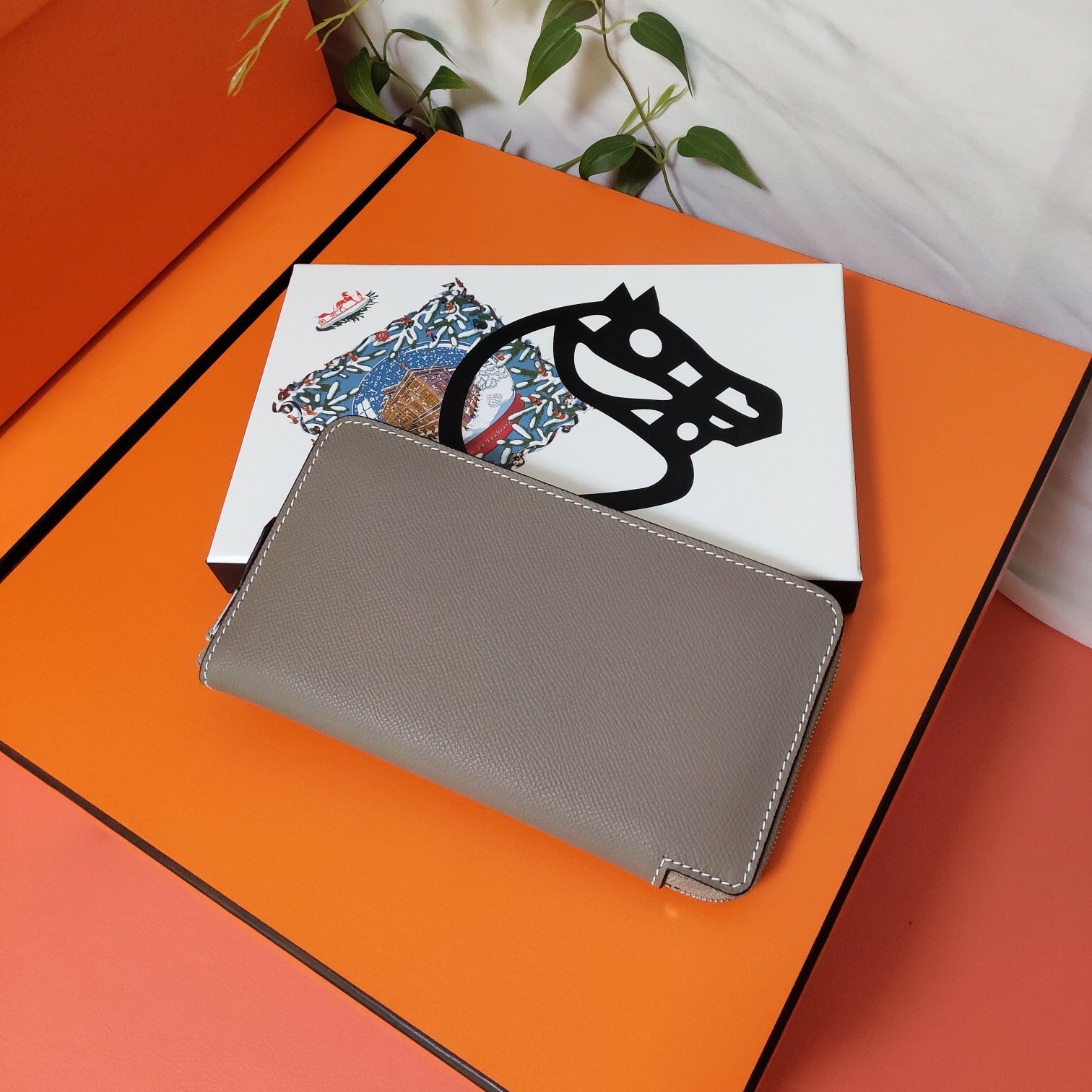 TOP HERMES Epsom Leather Long Wallet 20*11cm - 10 Colors - SHW