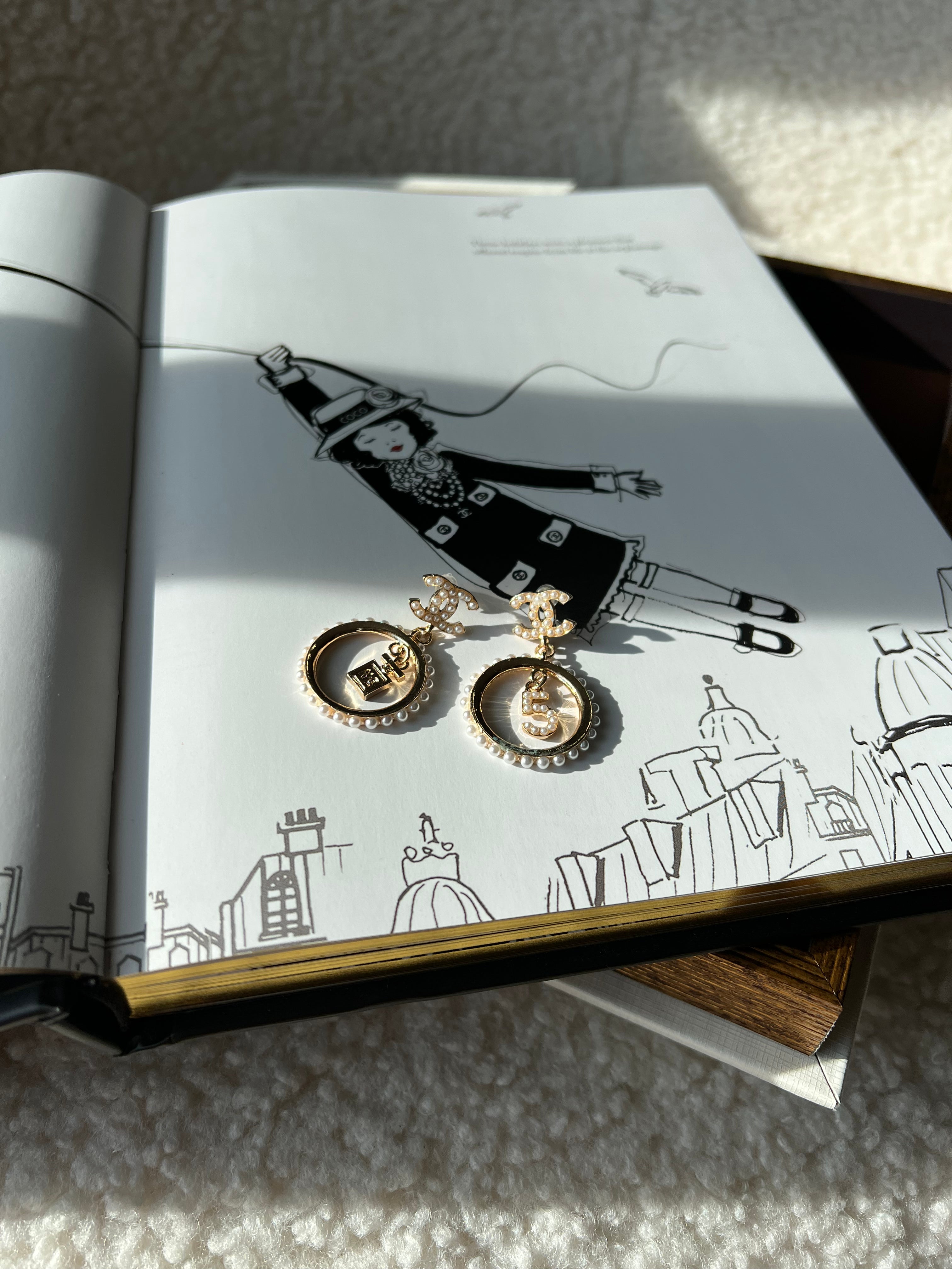 TOP CHANEL No5 Dangle Stud Earrings