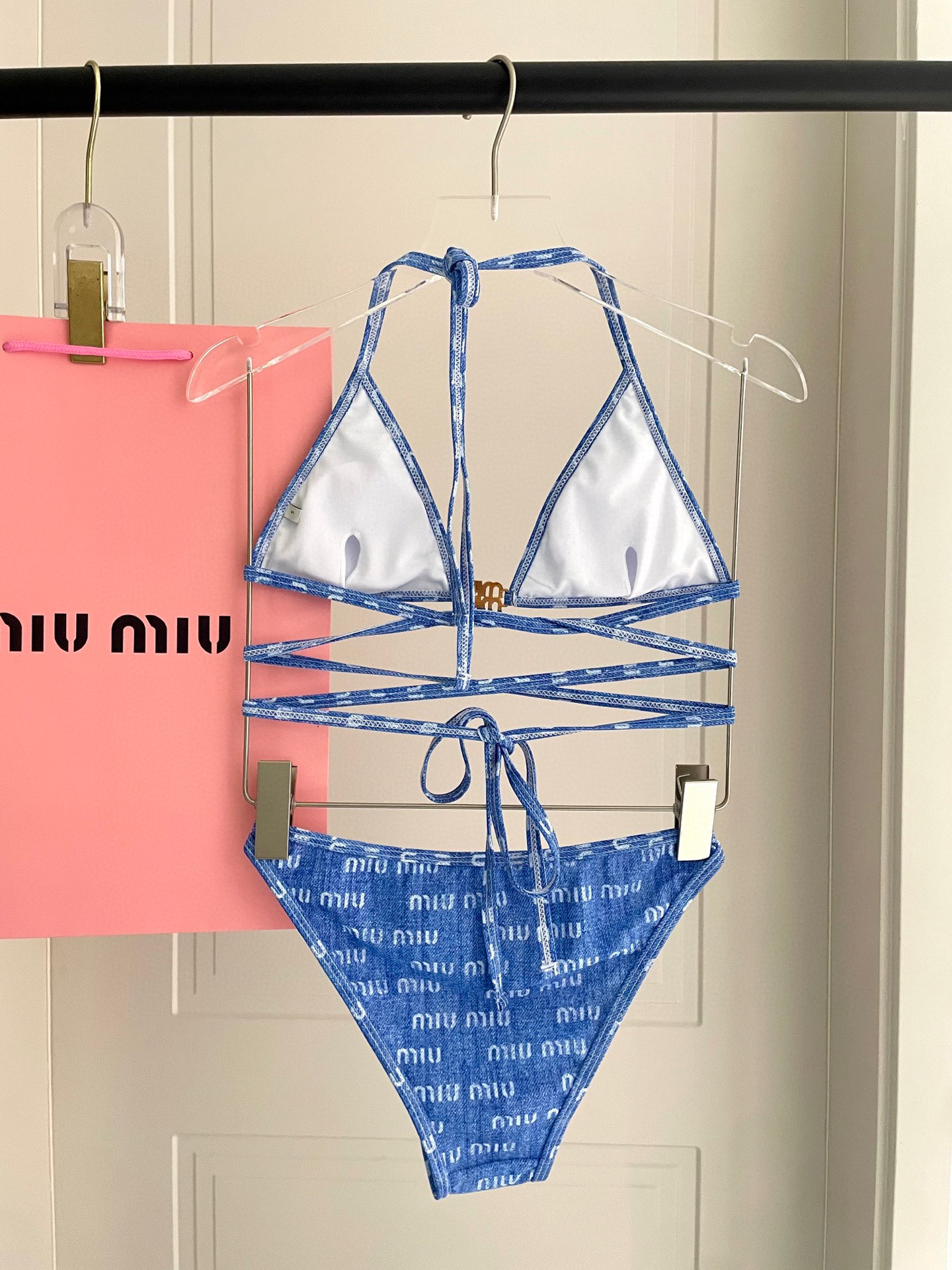 TOP Miu Miu Bikini Swimsuit - Blue