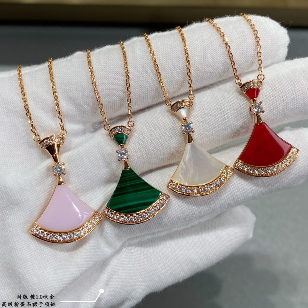 TOP BVLGARI Scalloped Skirt Necklace - 4 Color