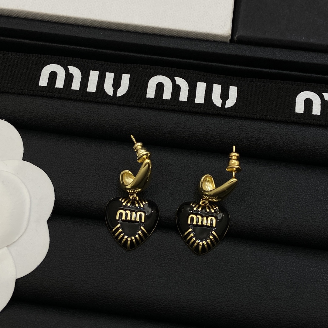 TOP Miu Miu Heart Earrings-4 Colors