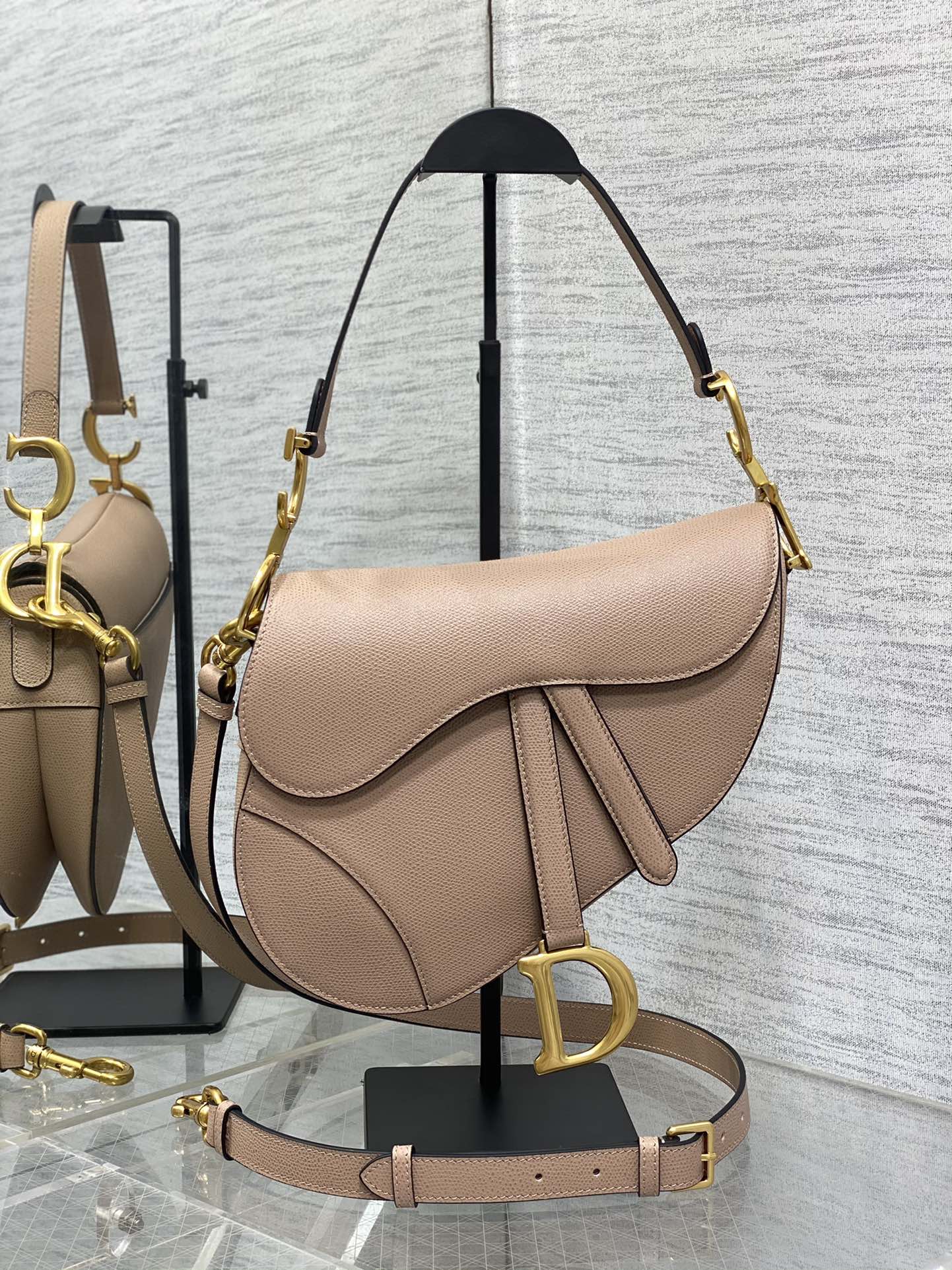 TOP Christian Dior Saddle Bag Medium - 24×6×18cm - Pink