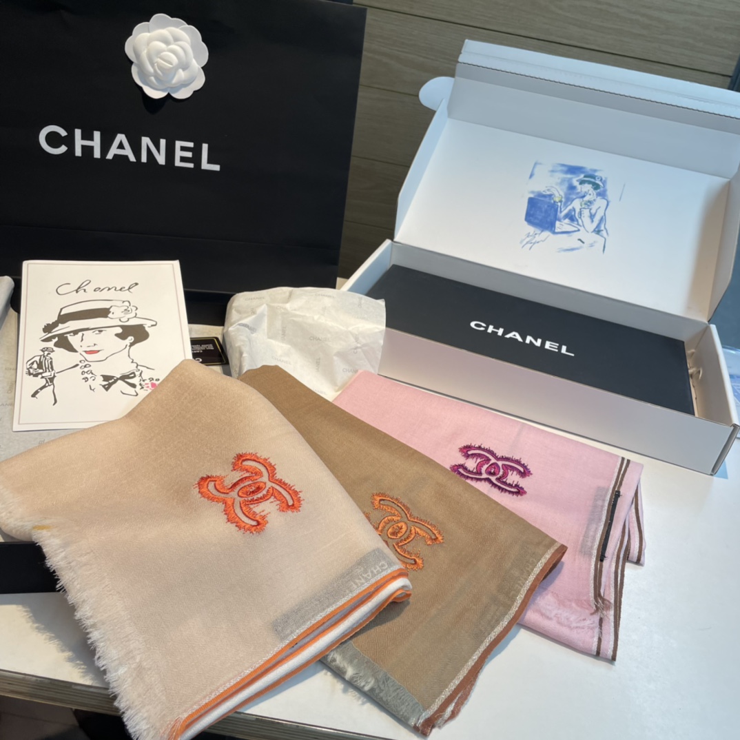 TOP CHANEL CC Scarf 105*180cm - 3 Colors