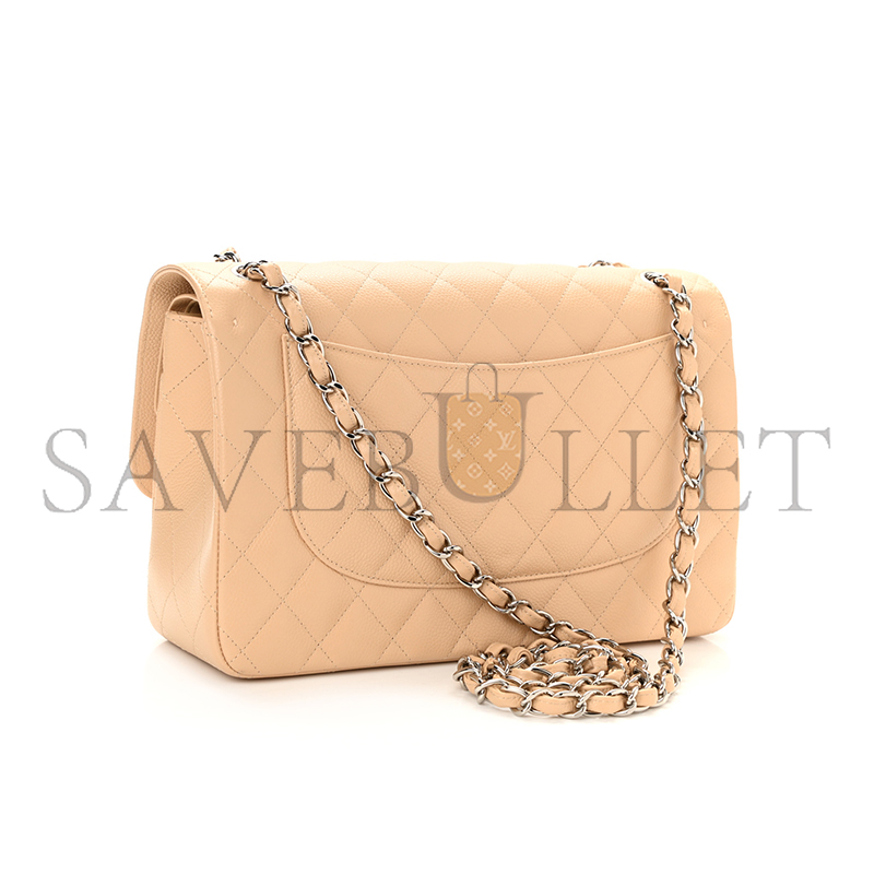 CHANEL MASTER CAVIAR QUILTED JUMBO DOUBLE FLAP (30*19*9cm)