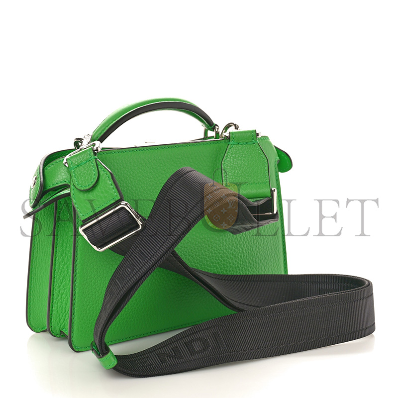 FENDI CUOIO ROMANO VITELLO COVER BI-COLOR PEEKABOO I SEE U X CROSS SATCHEL TOMATILLO (23*14.5*6cm)