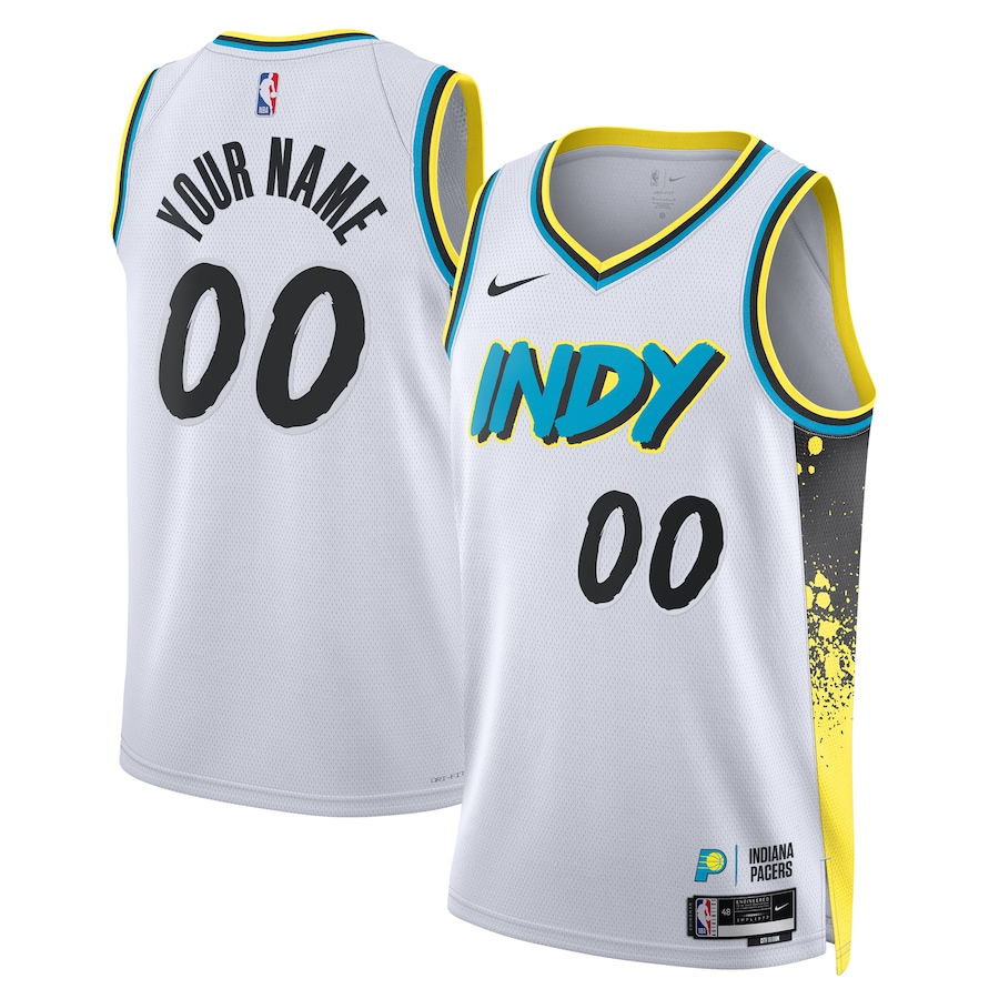 Unisex Indiana Pacers White 2024/25 Custom Swingman Jersey - City Edition