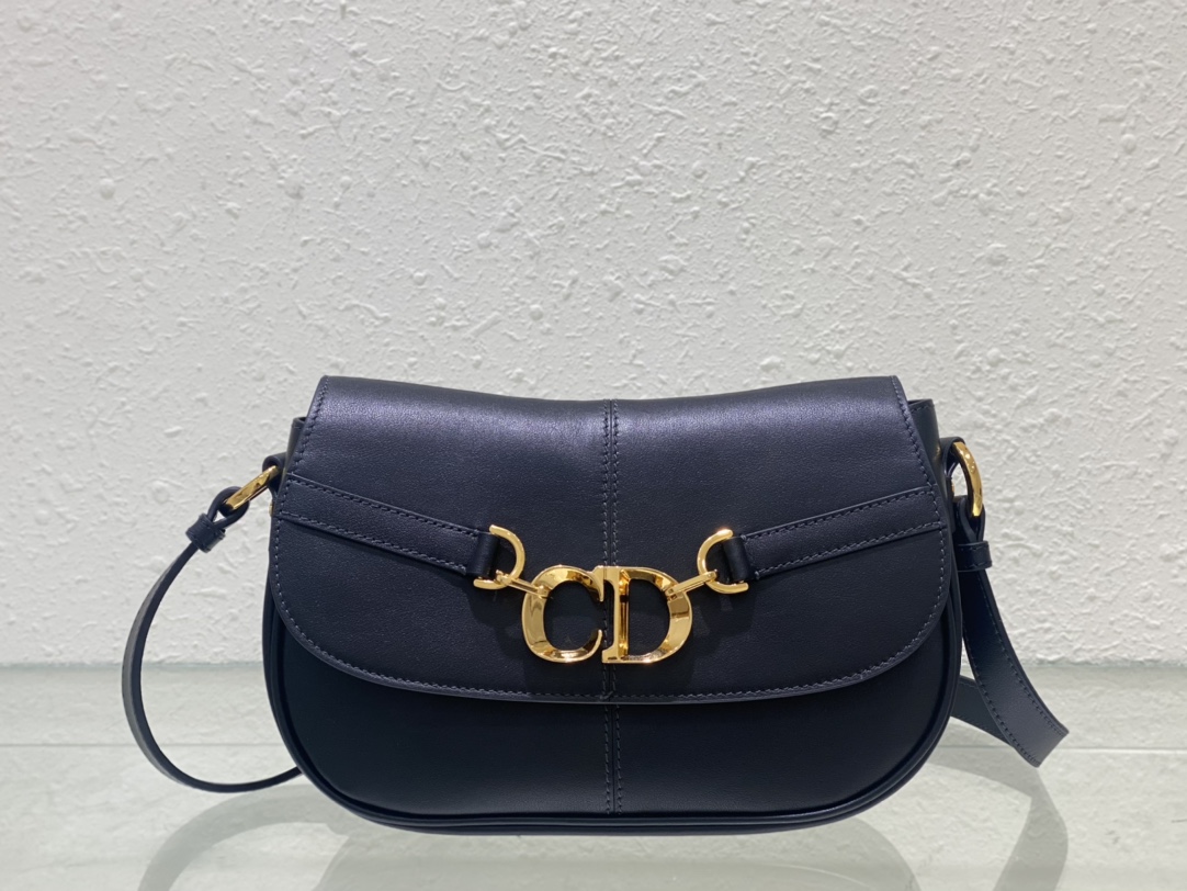 TOP Christian Dior Oblique Printed Fabric Besace Handbag 24X15X6cm - GHW