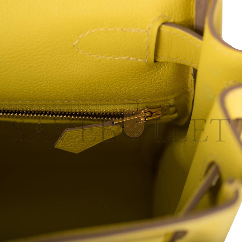 HERMES KELLY 28 LIME EVERCOLOR GOLD HARDWARE (28*22*10cm)