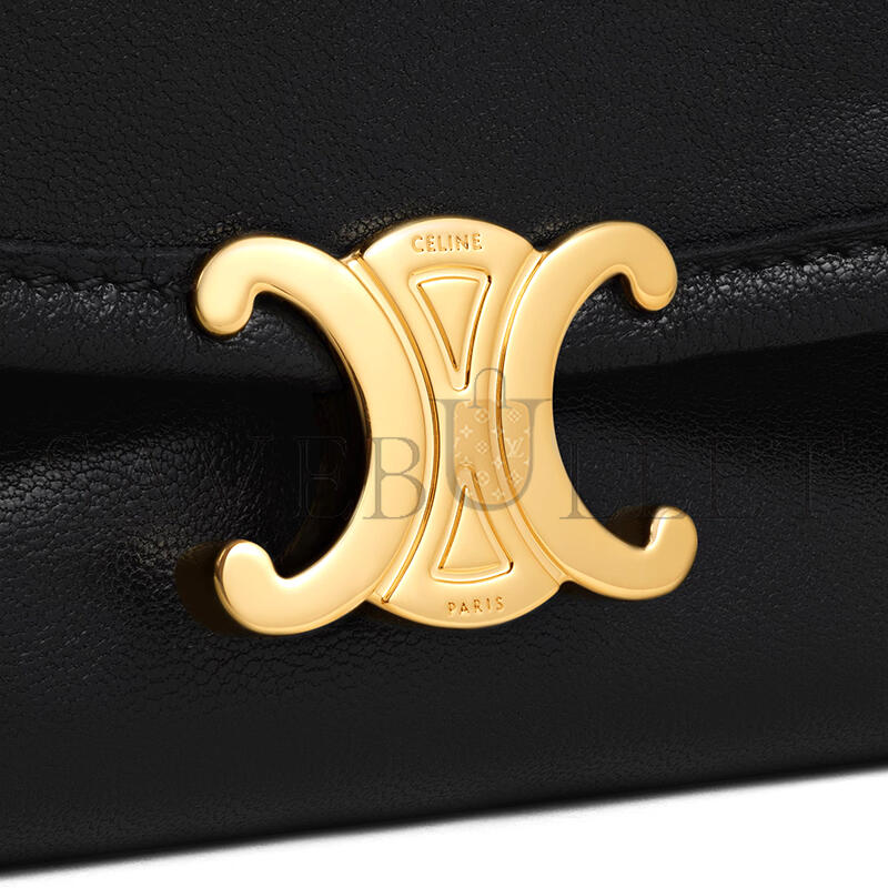 CELINE HALFMOON SOFT TRIOMPHE BAG IN SUPPLE SHINY LAMBSKIN 124142T88.38NO (46*19*10cm)