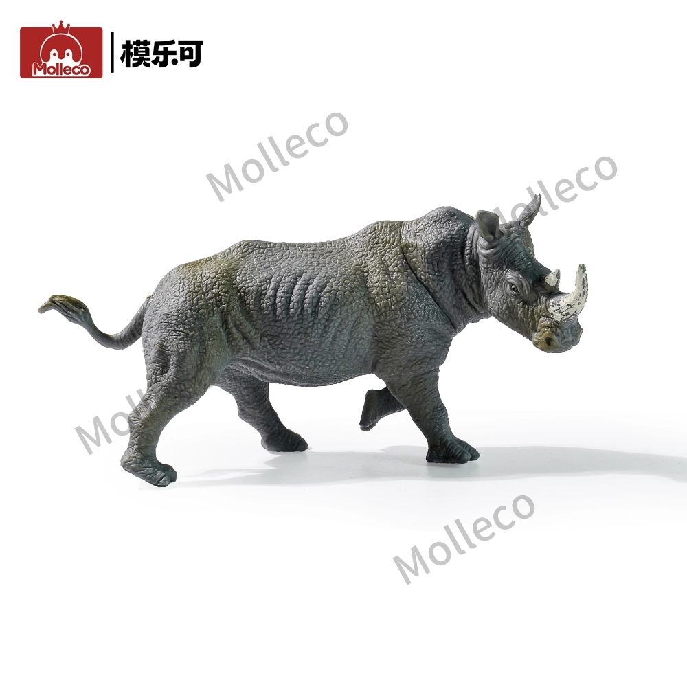 Molleco Animal Figure Toys for Kids and Children Rhinoceros CP037-4