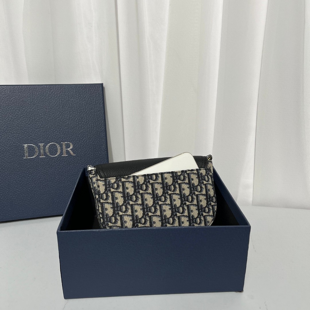 Top Christian Dior Christian  Oblique Dior Bobby Bag 19.5 x 13 x 4.3CM - Black