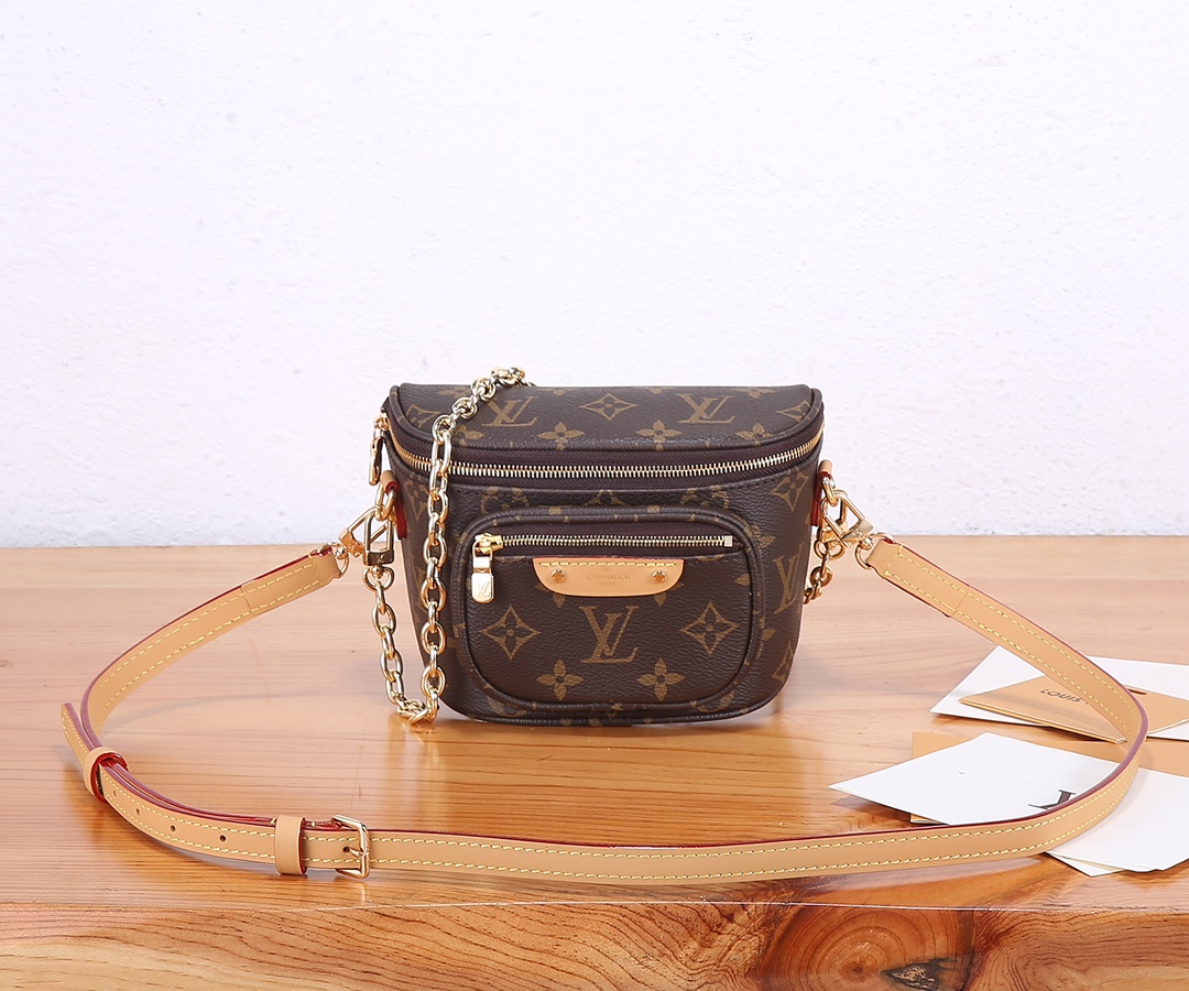 TOP Louis Vuitton LV Mini Bum Bag 17x12x9.5cm - Monogram