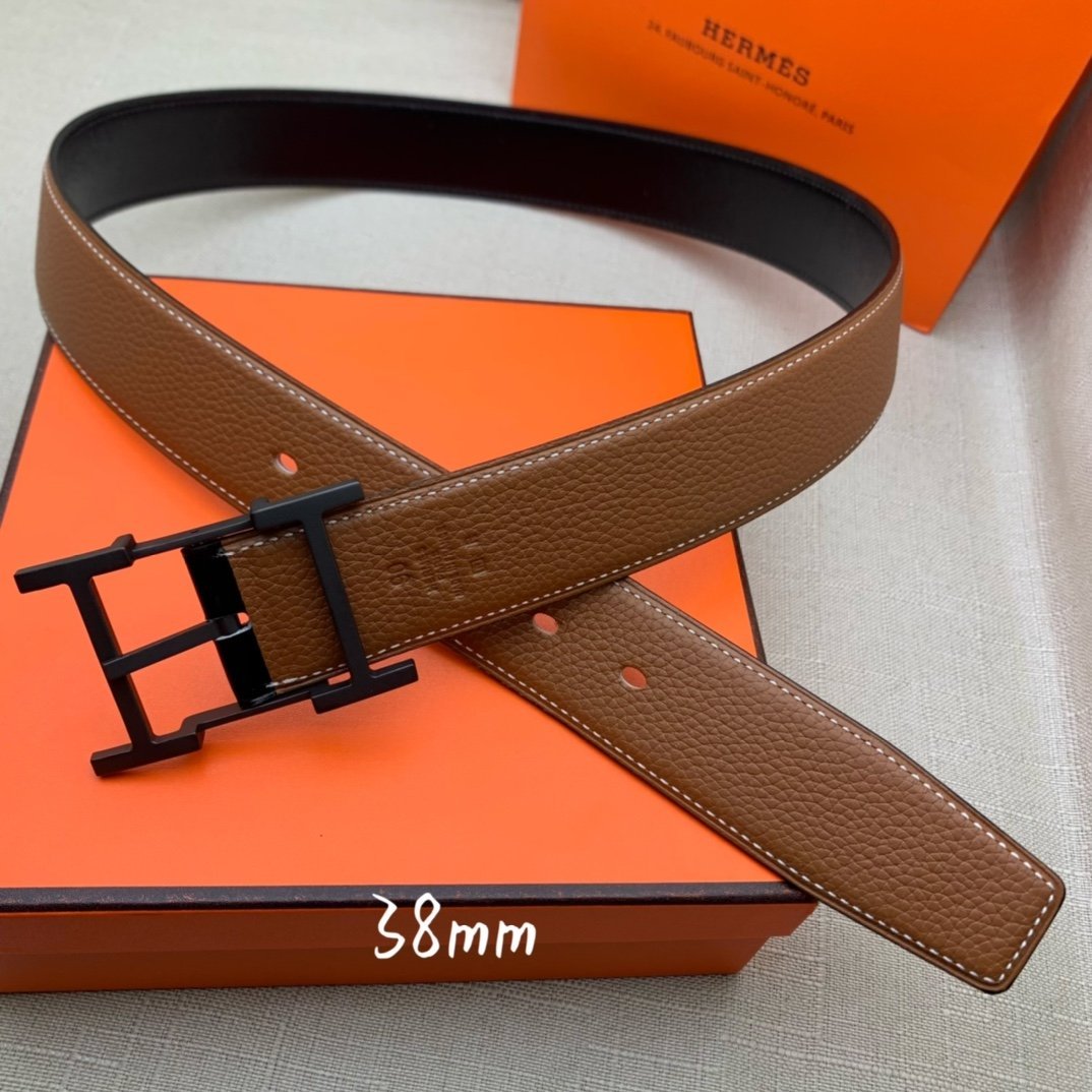 Hermès H Belt Buckle & Reversible Brown For Women, Women Belt 380MM