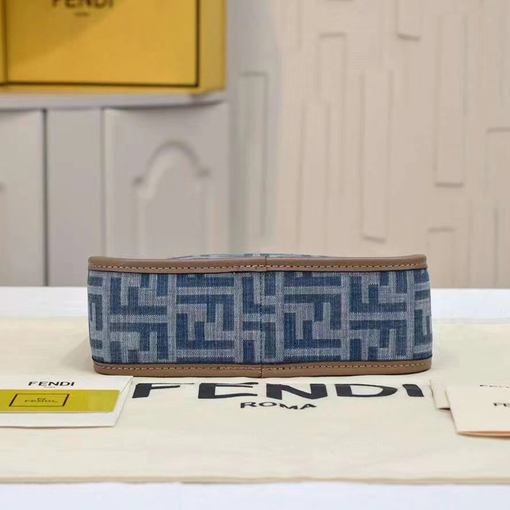 Fendi Fendessence Light blue FF denim fabric bag (Replica)