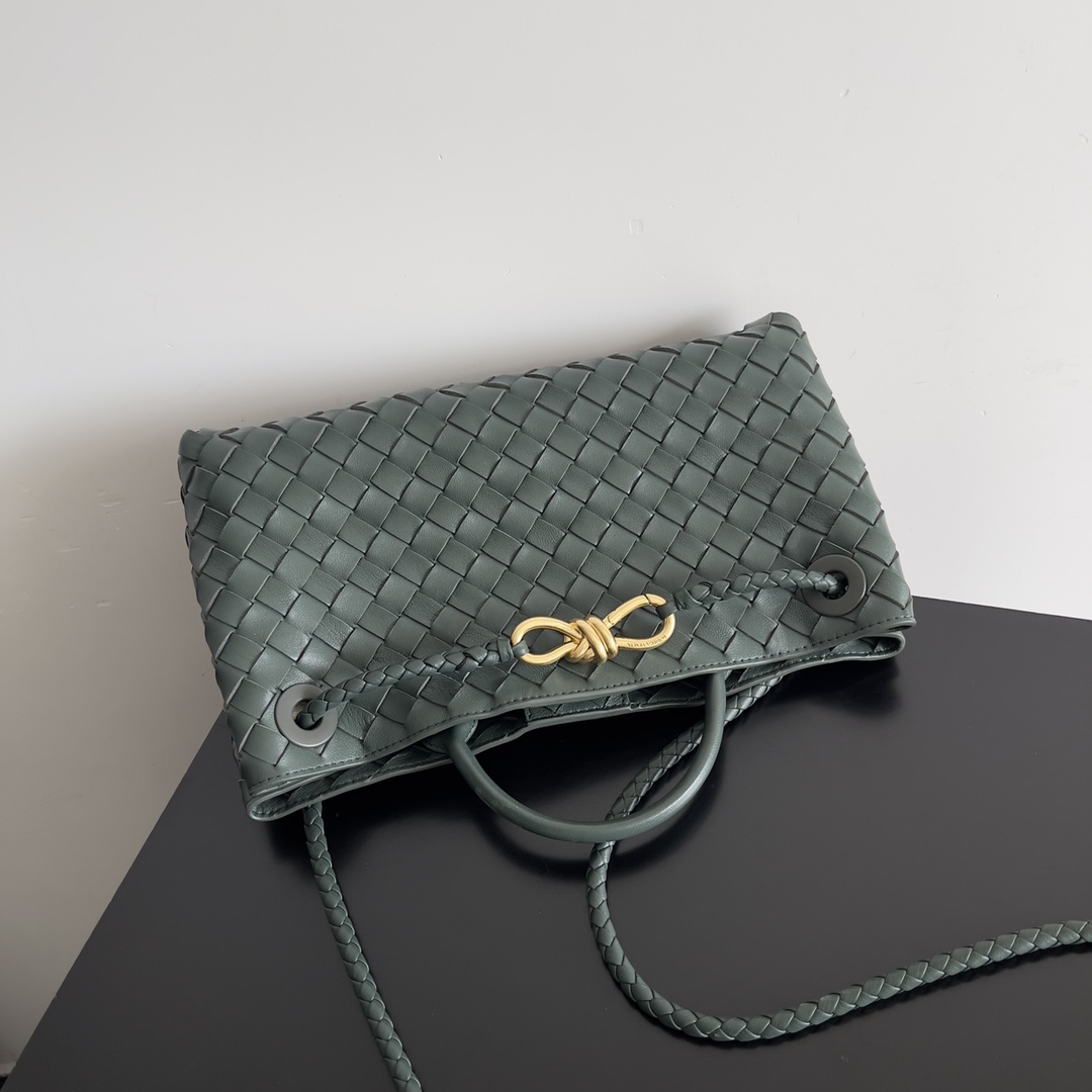 TOP Bottega Veneta BV Andiamo Bag 29x10x18cm - Dark Green