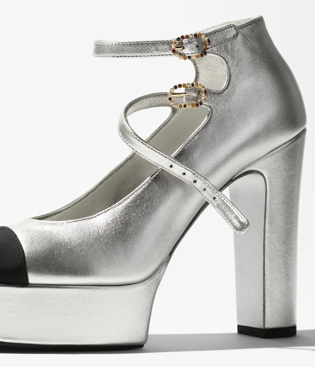 TOP CHANEL  High Heel Pumps - Sliver