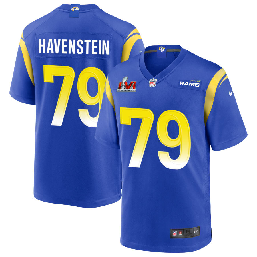 Rob Havenstein Los Angeles Rams  Super Bowl LVI Game Jersey - Royal