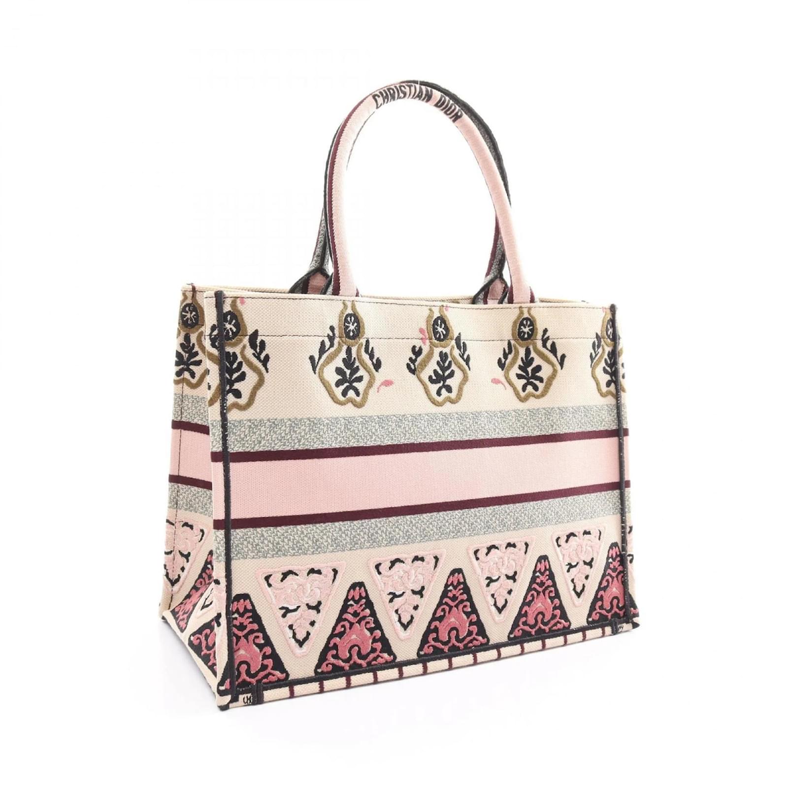 TOP Christian Dior  Book Tote Bag - 3 Sizes - Beige and Pink