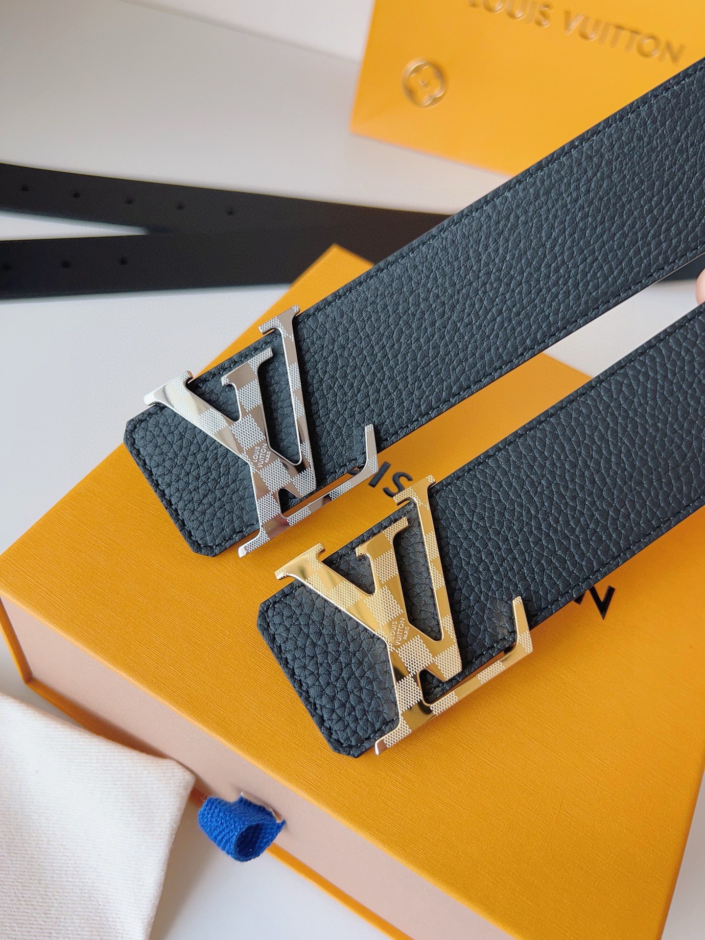 TOP Louis Vuitton LV Damier Reversible Belt - 4.0CM