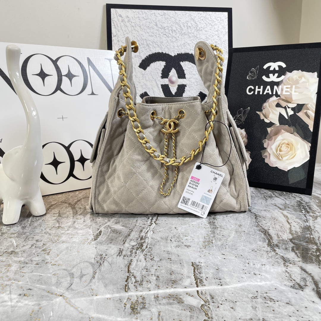 TOP CHANEL Hobo Shopping Bag 26x30x14cm/30x15x40cm - Gray