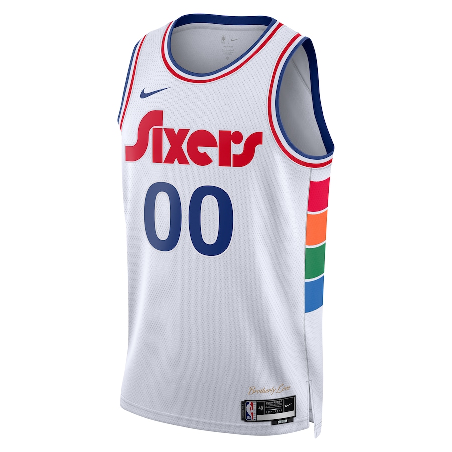 Unisex Philadelphia 76ers  White 2024/25 Custom Swingman Jersey - City Edition