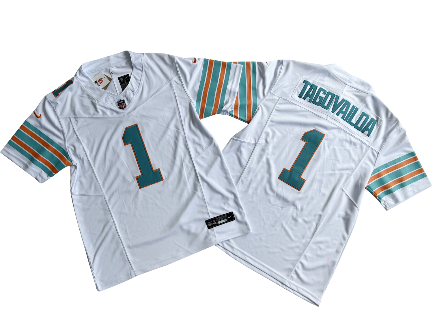 Miami Dolphins 1# Tua Tagovailoa Vintage White Vapor F.U.S.E. Limited Jersey