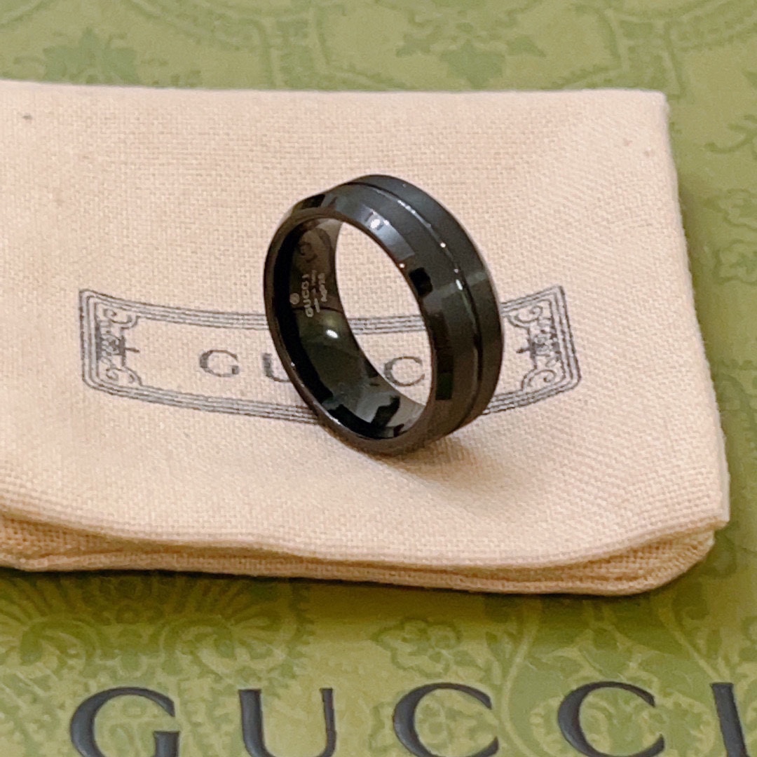 TOP GUCCI Anger Forest GG Ring -Black