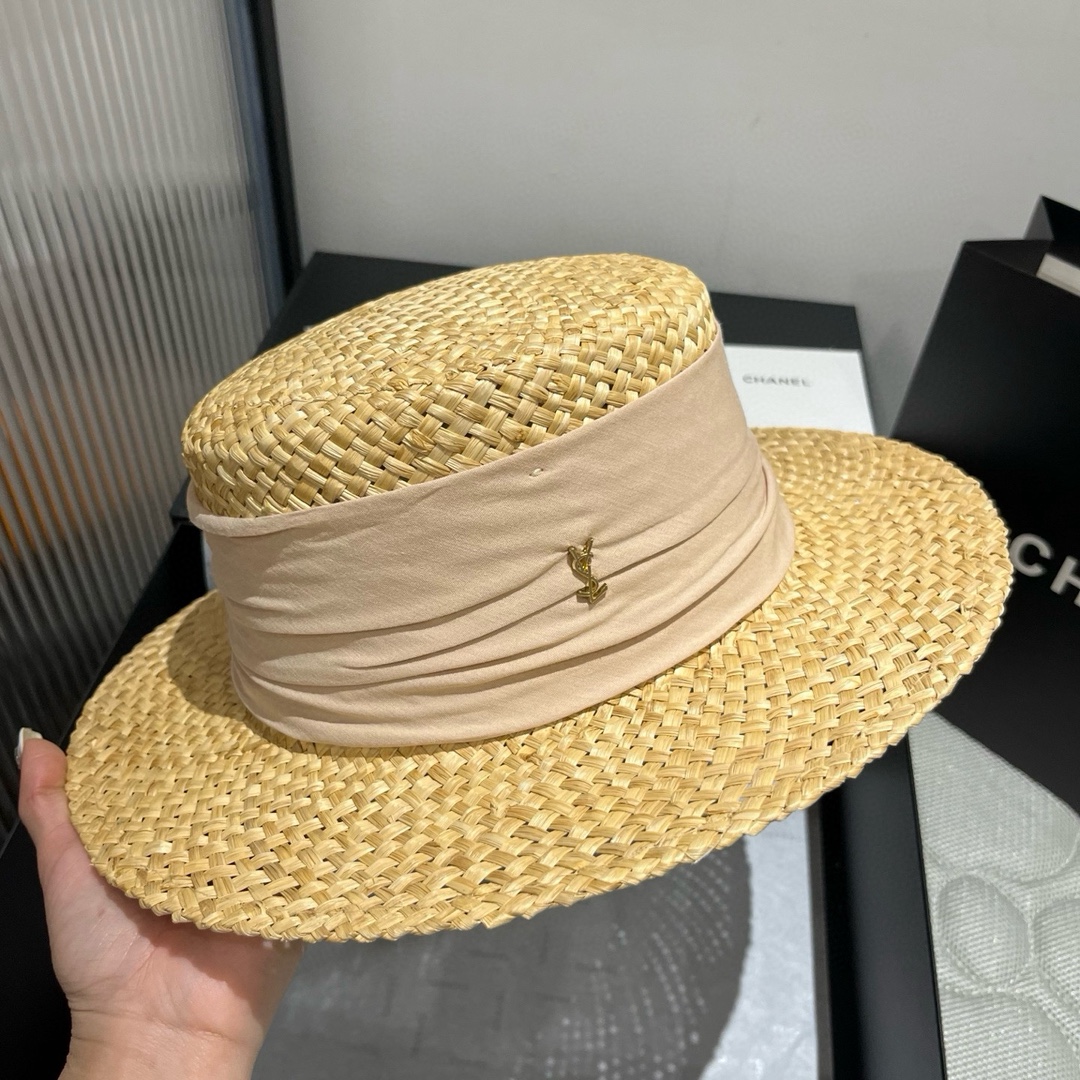 TOP Yves Saint Laurent YSL Straw Hat - 3 Color