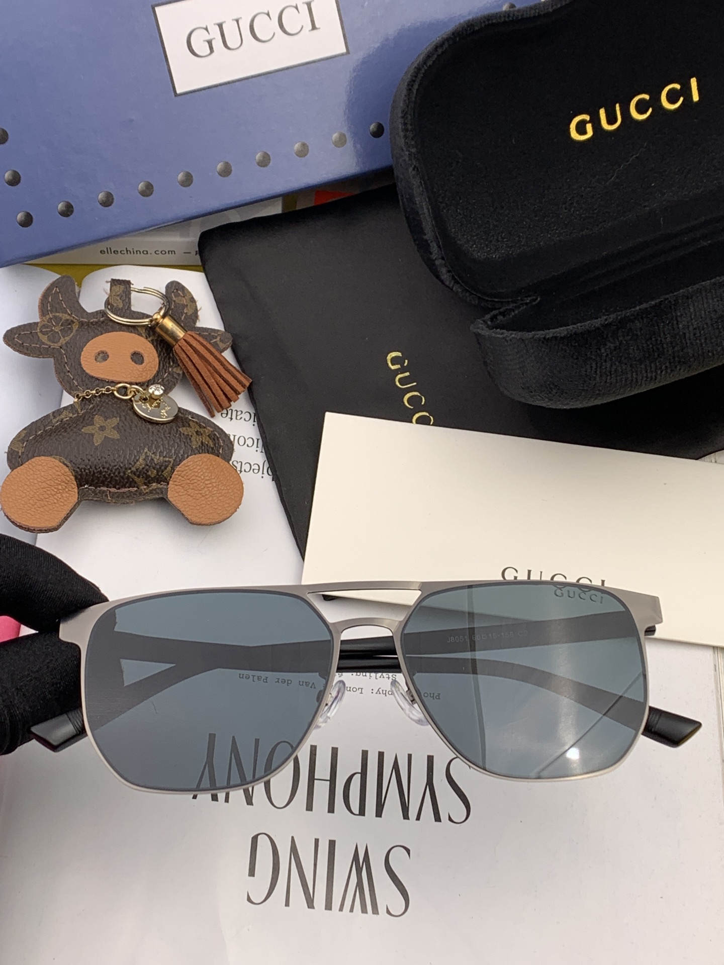 TOP GUCCI Men's Colorful Aviator Polarized Sunglasses - 3 Color