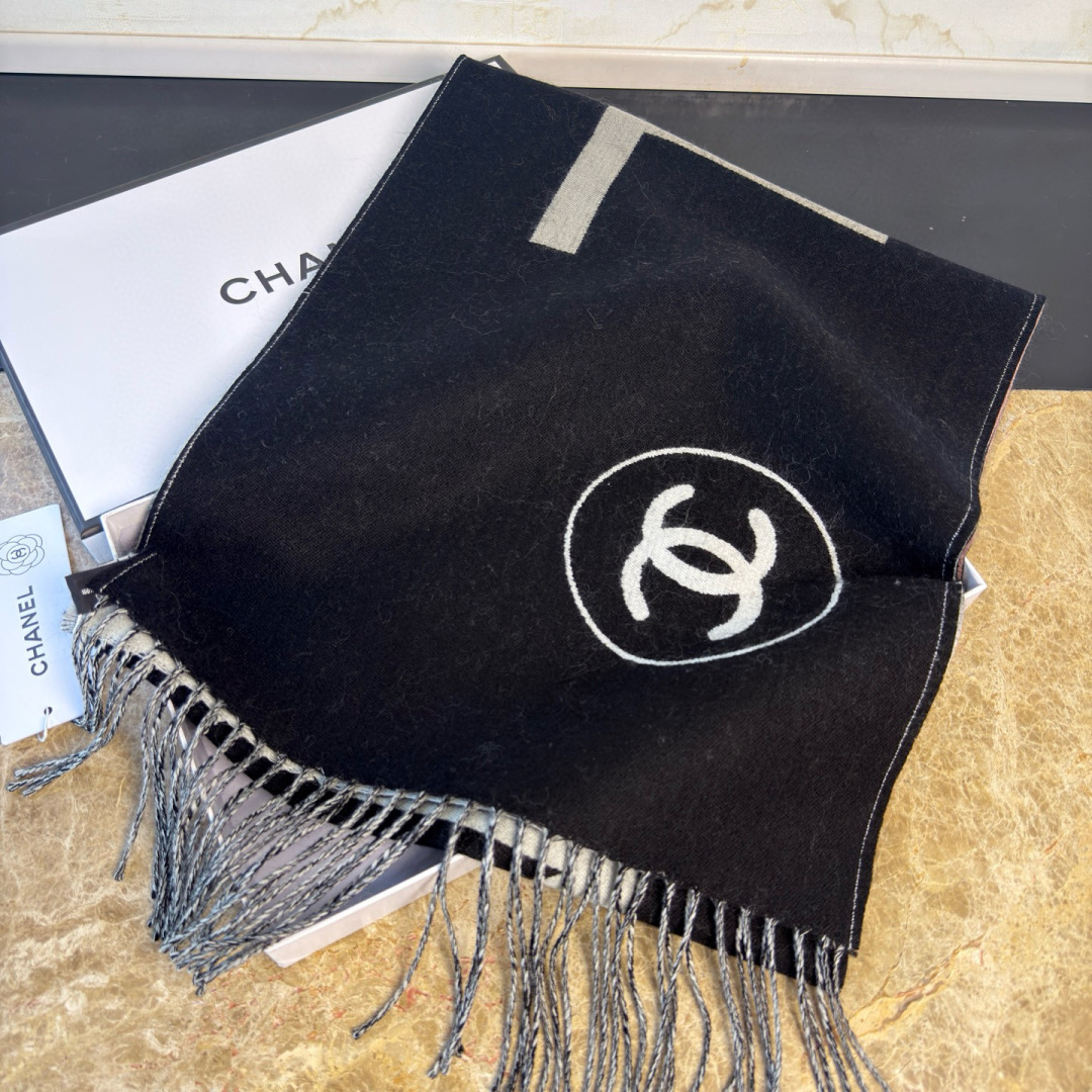 TOP CHANEL Cashmere  Scarf 200x35㎝- 3 Colors