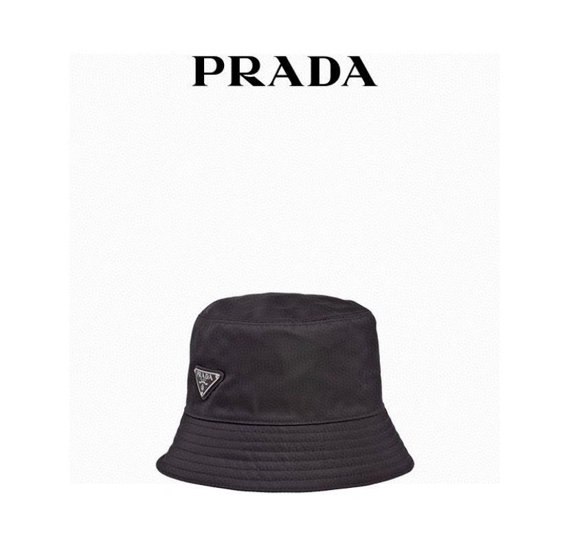 TOP PRADA Re-Edition Bucket Hat Nylon - Black
