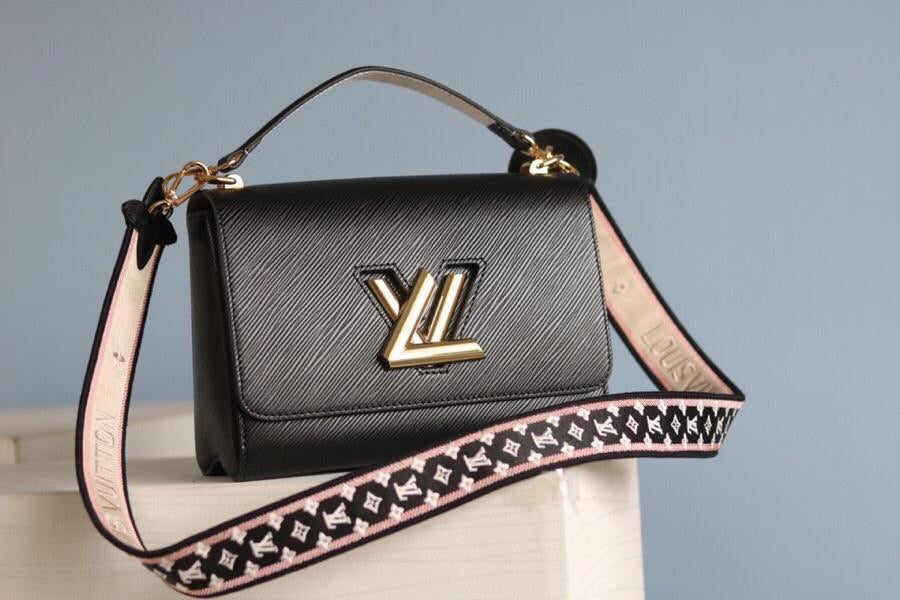 TOP Louis Vuitton LV Twist MM Bag 23 x 17 x 9.5 cm - Black