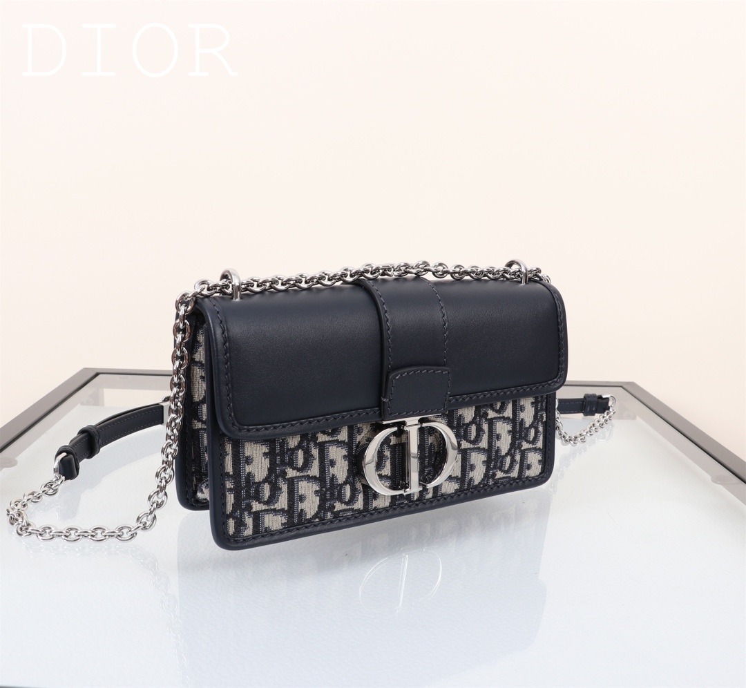 TOP Christian Dior East-West 30 Montaigne Bag 21 x 12 x 6cm - Blue