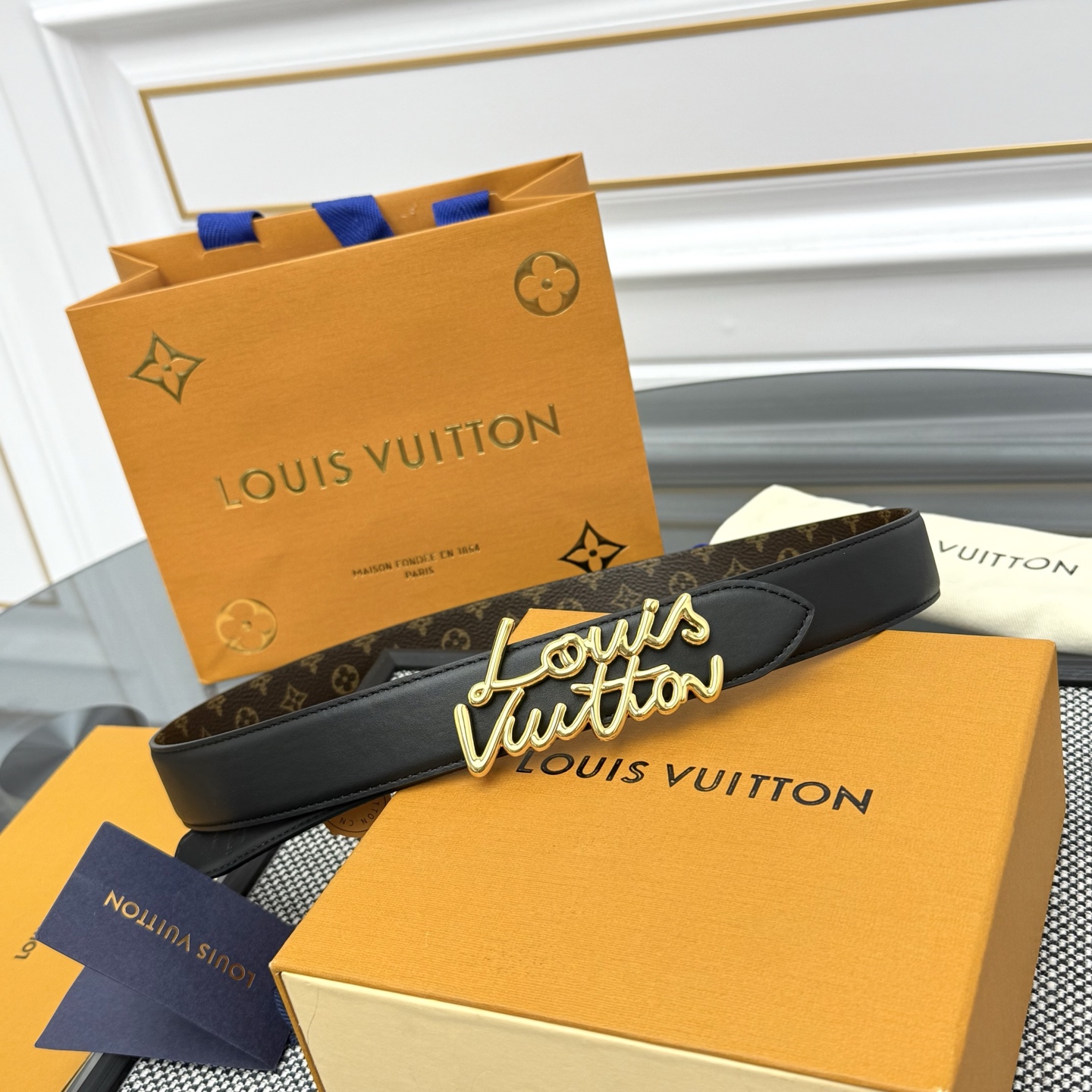 TOP Louis Vuitton LV Script Belt  -  Colors