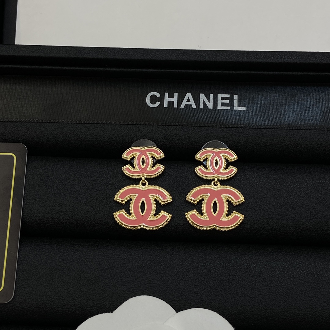 TOP CHANEL CC Pendant Earrings-3 Colors