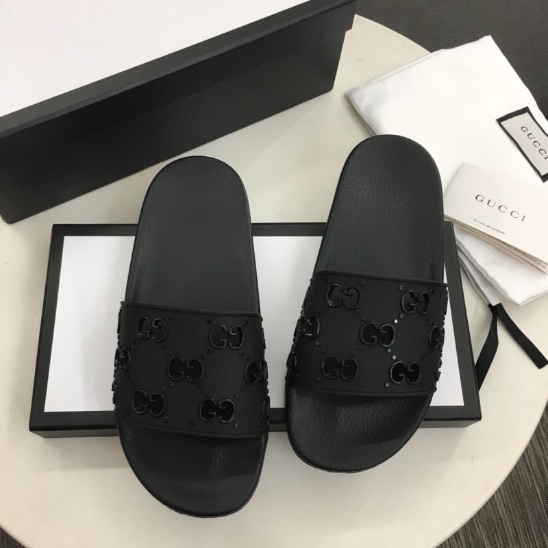 Gucci Womns GG Slide Rubber Sandals 573922 (Replica)