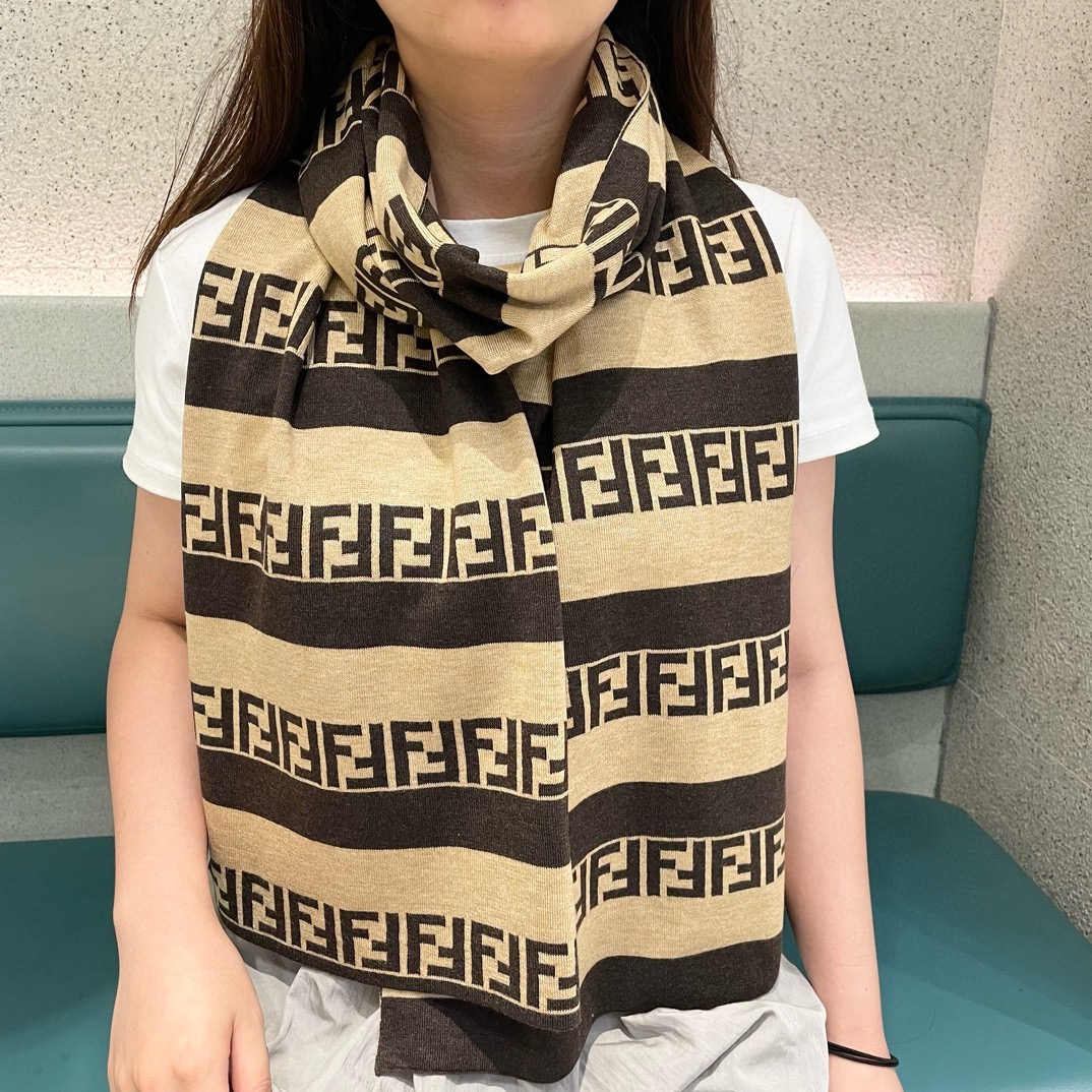 TOP FENDI FF  Cashmere Scarf 180*32 - 2 Colors