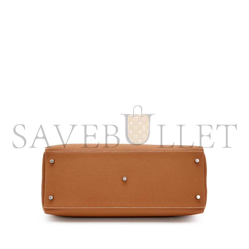 HERMES GOLD TOGO MAXI KELLY 42 RETOURNE PALLADIUM HARDWARE 19275 (42*27*17cm)