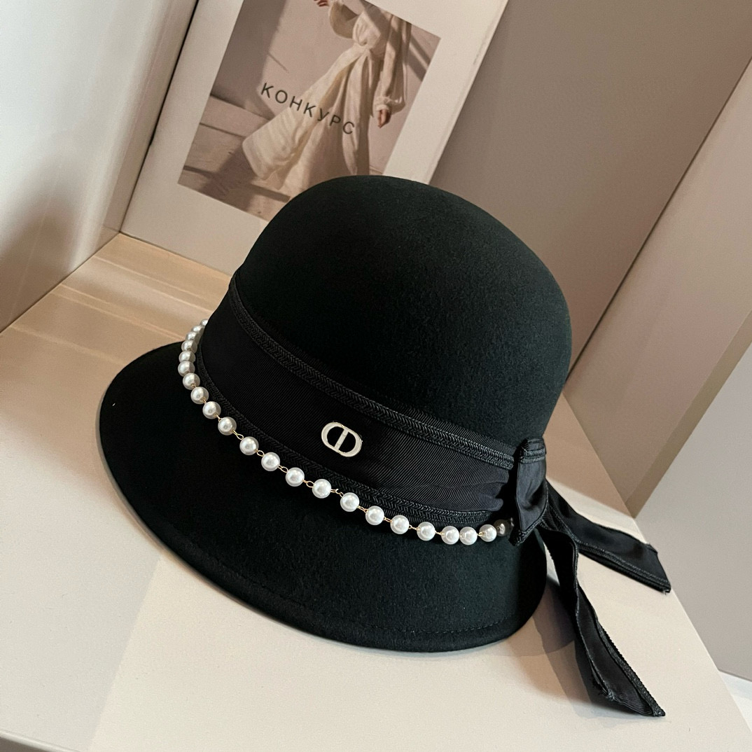 TOP Christian Dior Wool Hat - Black