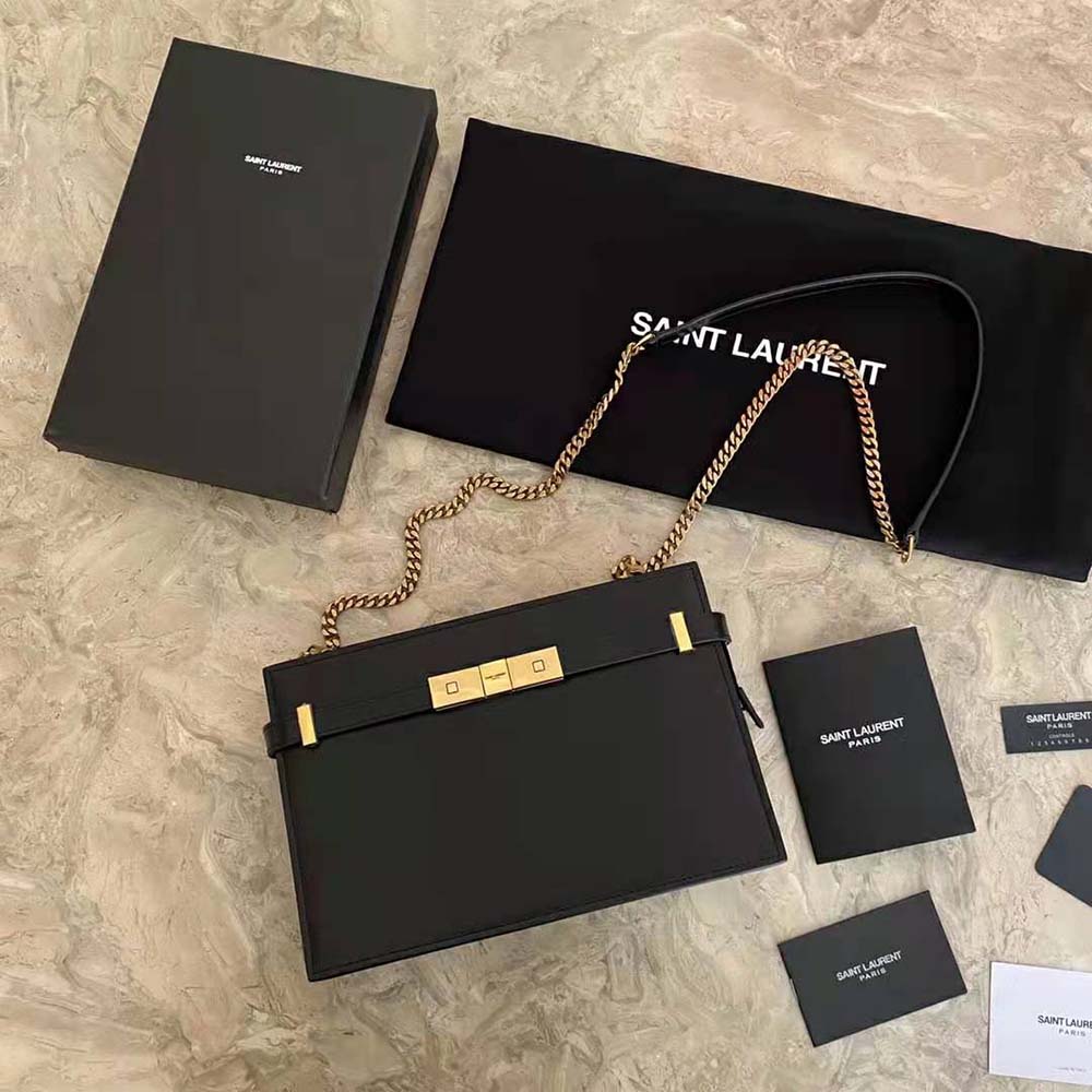 TOP Yves Saint Laurent YSL Manhattan New Pouch - Black