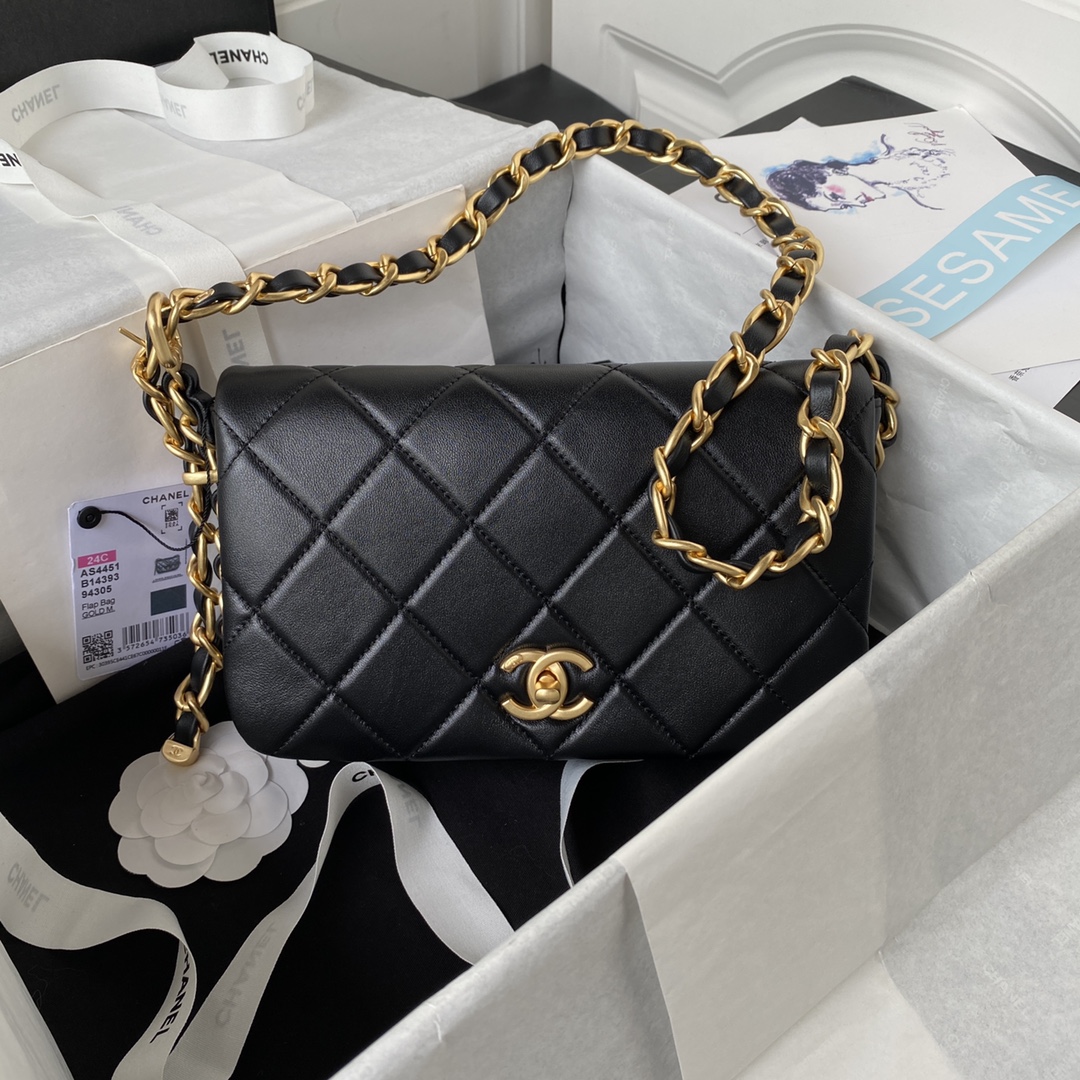 TOP CHANEL 23k Rolled Edge Cover Bags - 19×12×5cm - 3 Colors