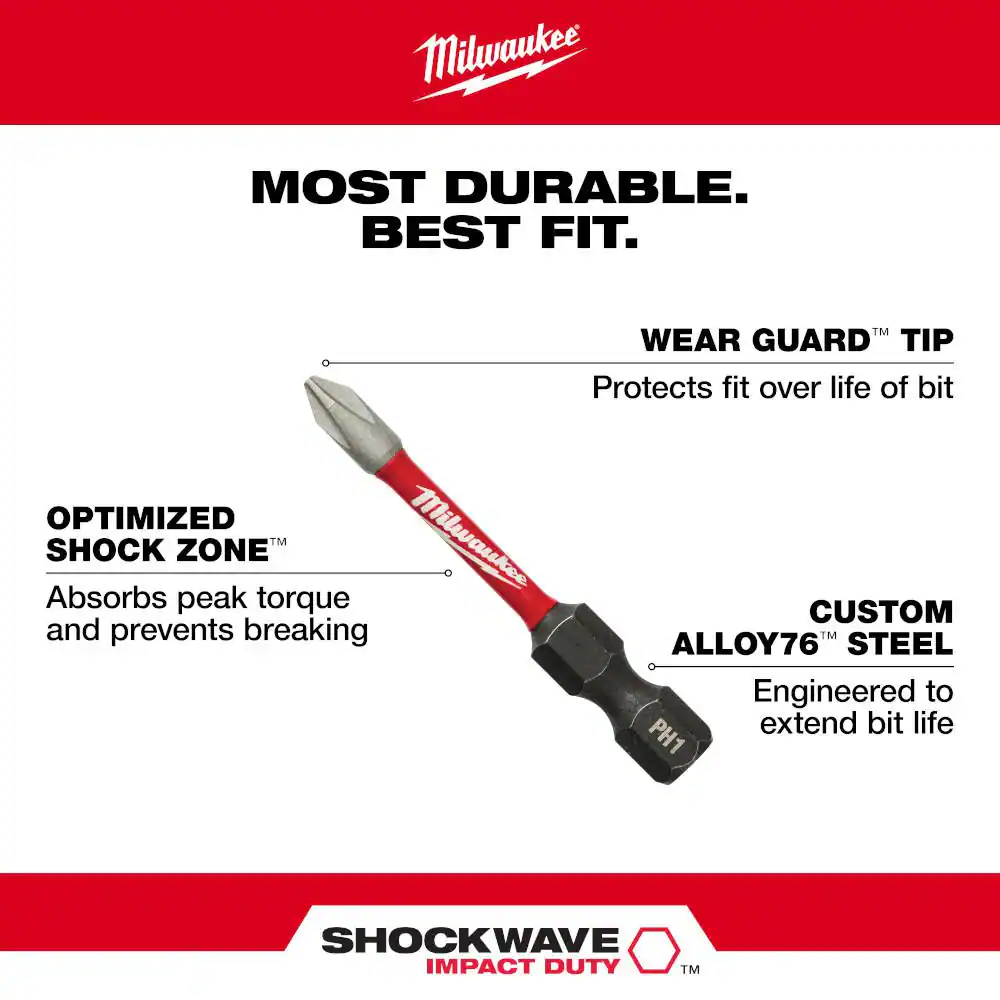 SHOCKWAVE Impact Duty Alloy Steel Screw Driver Bit Set (70-Piece)