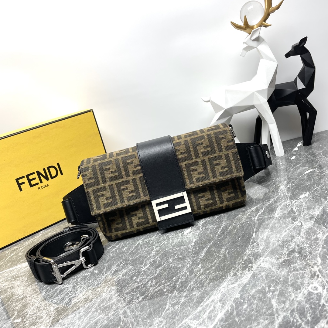 TOP FENDI Baguette FF Shoulder/Belt Bag 28x18x7cm - 2 Color