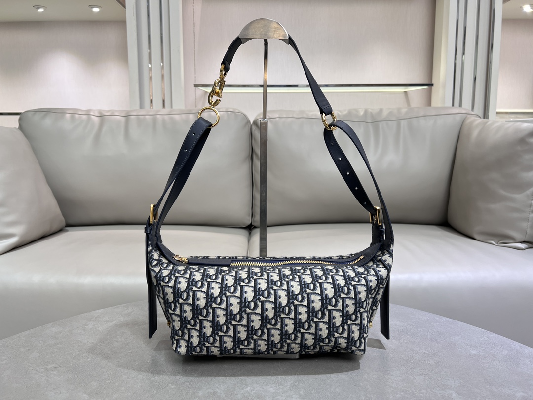 TOP Christian Dior D-Journey Handbag 23 x14x16 cm -Blue