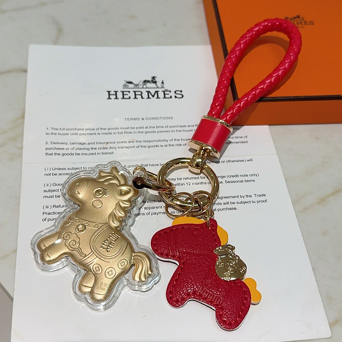 TOP HERMES Key Chain - Gold