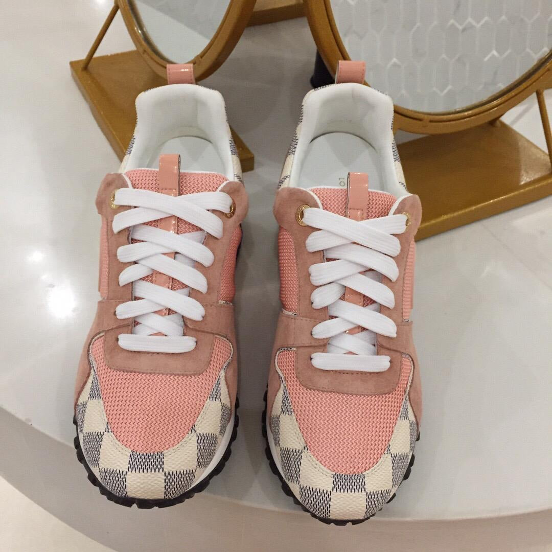 TOP Louis Vuitton LV LV Sneakers Sneakers Suede, Leather Pink, Multicolor