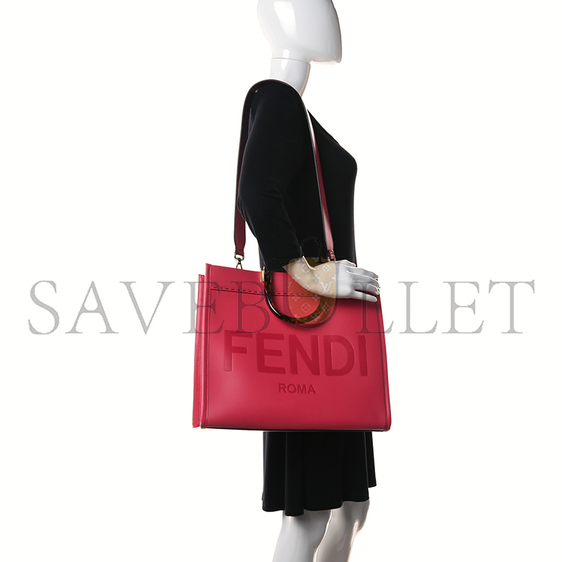 FENDI EMBOSSED MEDIUM FENDI SUNSHINE SHOPPER TOTE (36*32*13cm)
