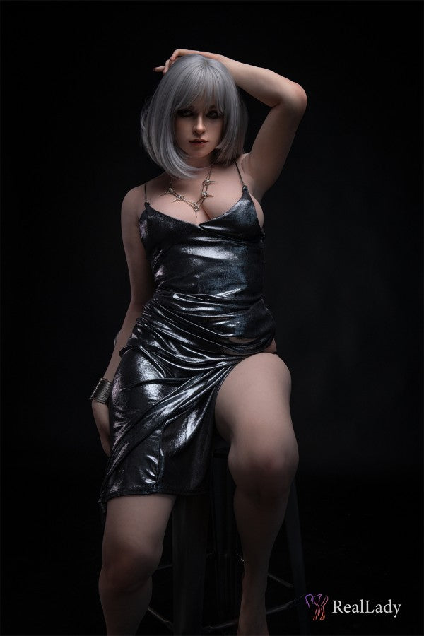 170cm/5ft7 D-Cup Tall White Hair Realistic Silicone Sex Doll - S38 Flora