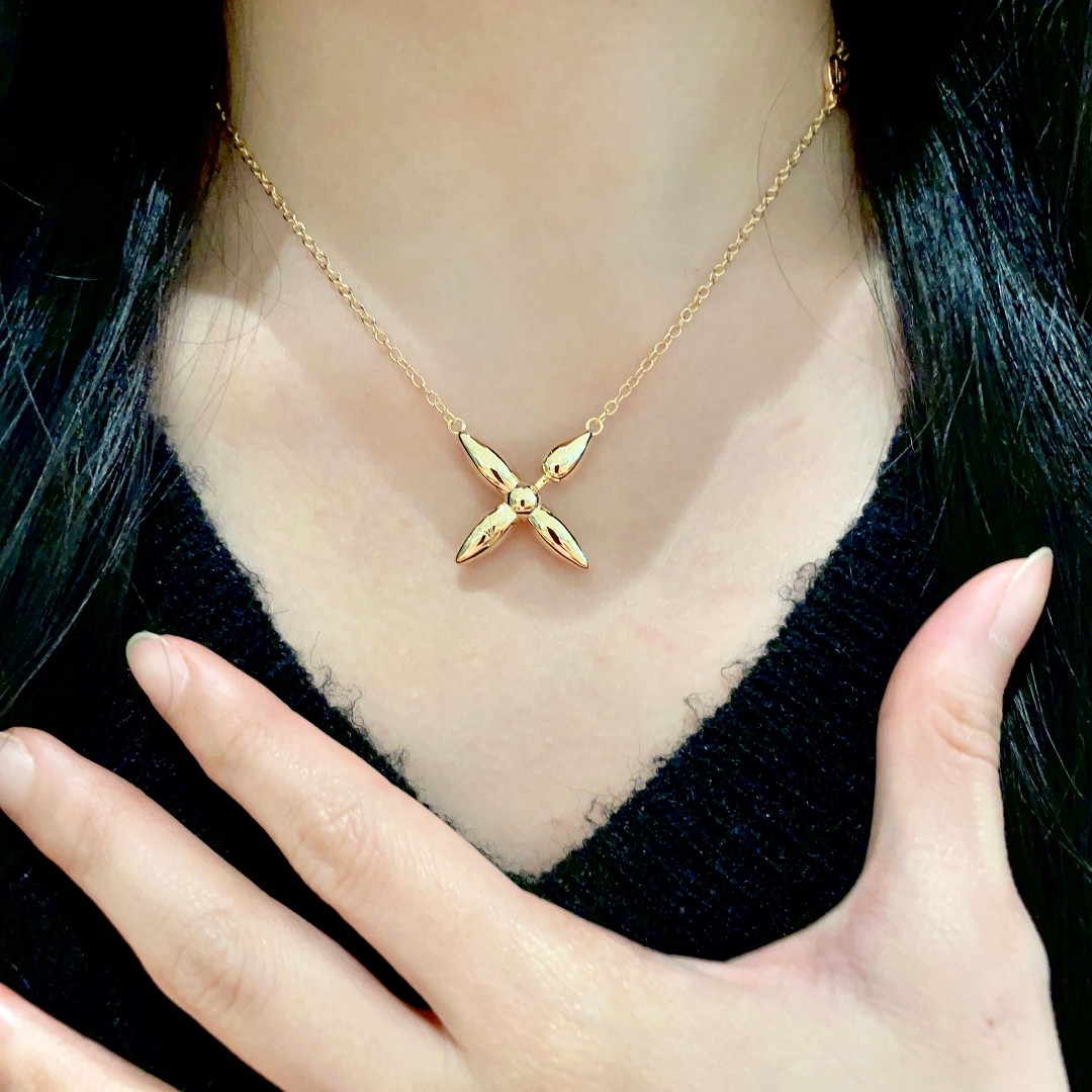 TOP Louis Vuitton LV Necklace - Gold