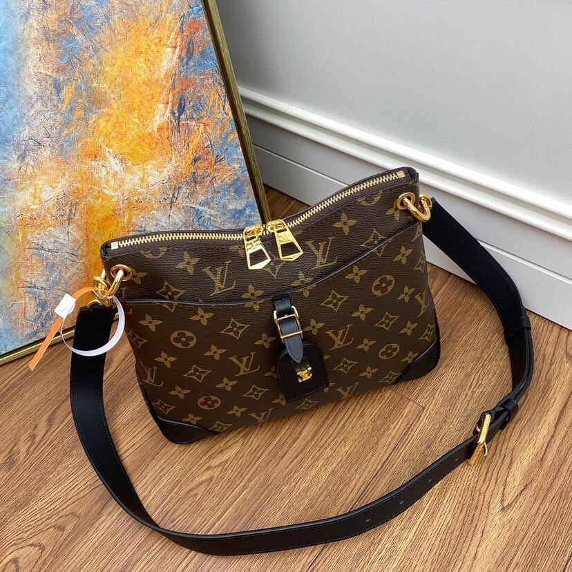 TOP Louis Vuitton LV ODEON MONOGRAM MM 28× 32 × 8 cm-Black